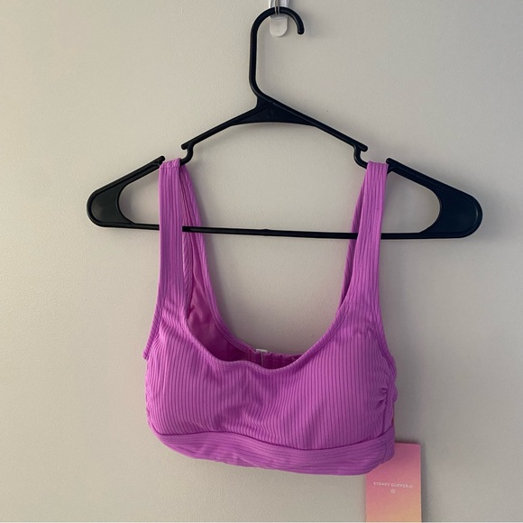 NWT Stoney Clover Lane Swim Top | Purple Bikini Top Tank Scoop Neck| XS - Picture 2 of 6